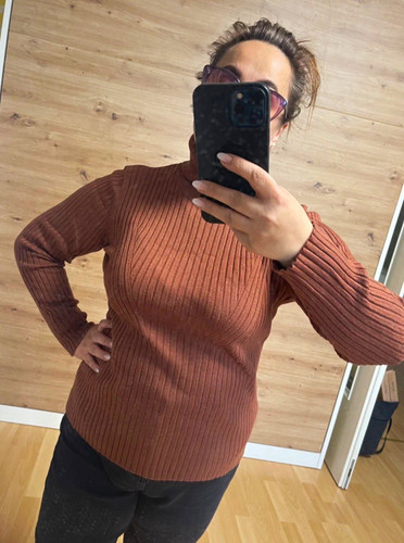 Rollkragenpullover braun - rollkragenpullover,