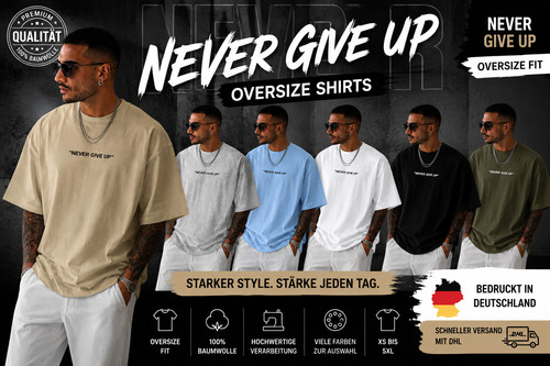 Herren oversize shirt never - herren,